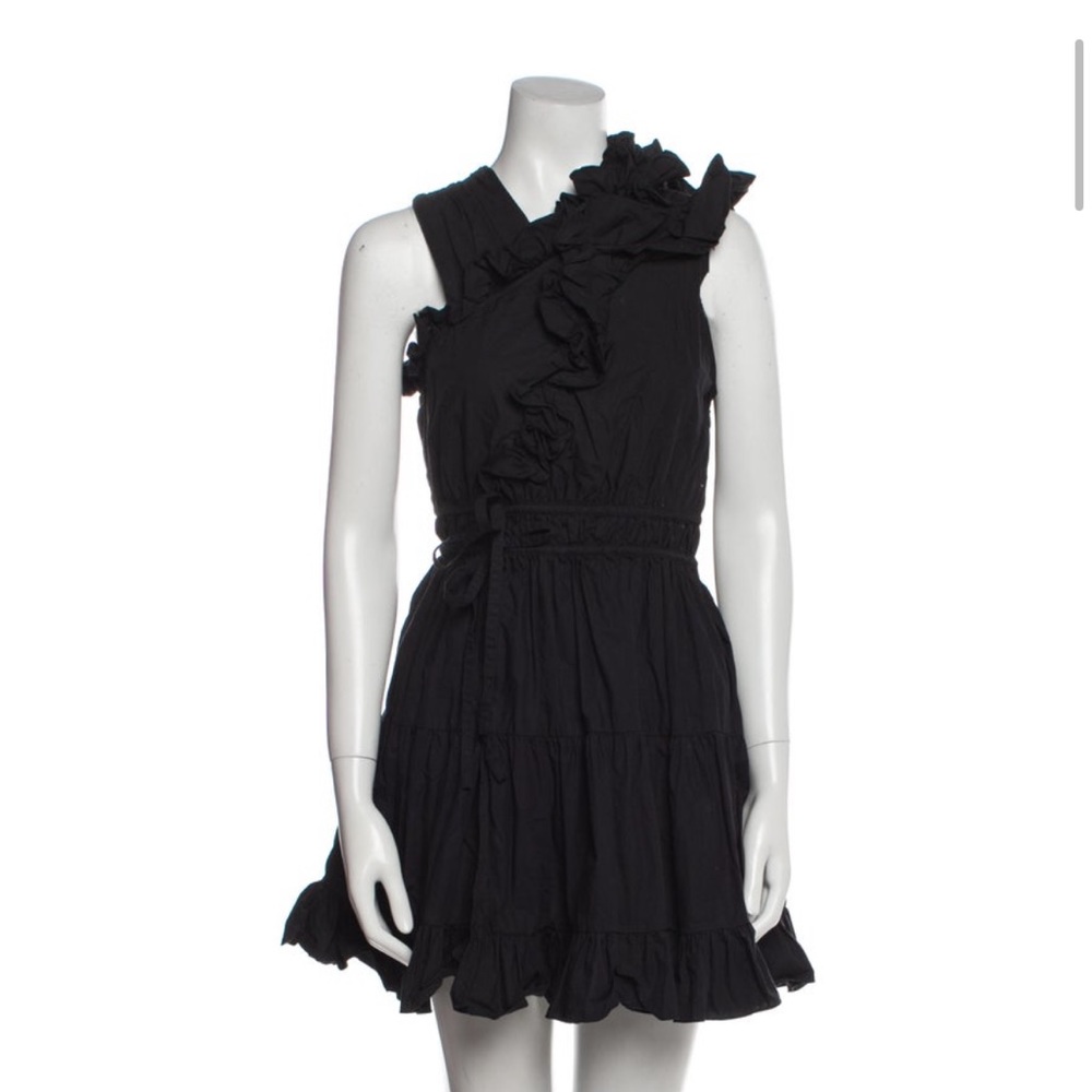 Ulla Johnson Black Ruffle Mini Dress